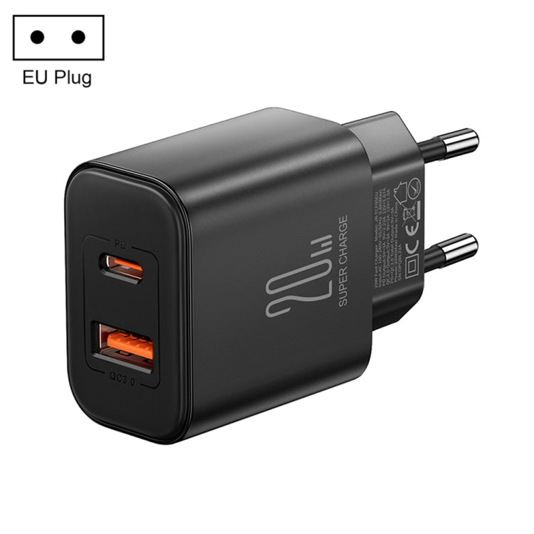 J0YROOM TCF05 20W USB+USB-C/Type-C Fast Charger, Specification:EU Plug