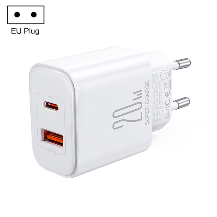 J0YROOM TCF05 20W USB+USB-C/Type-C Fast Charger, Specification:EU Plug