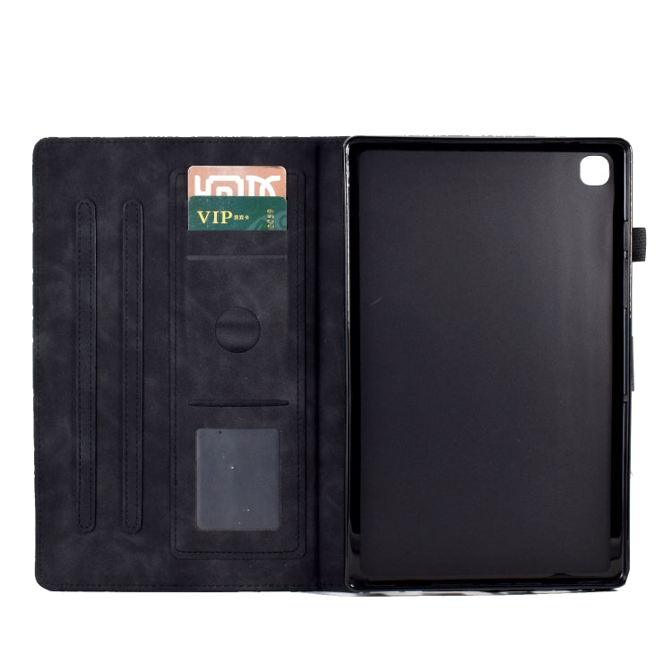 For iPad 10.2 2019 2020 / iPad 10.5 2017 2019 Fortune Tree Pressure Flower PU Tablet Case with Wake-up / Sleep Function