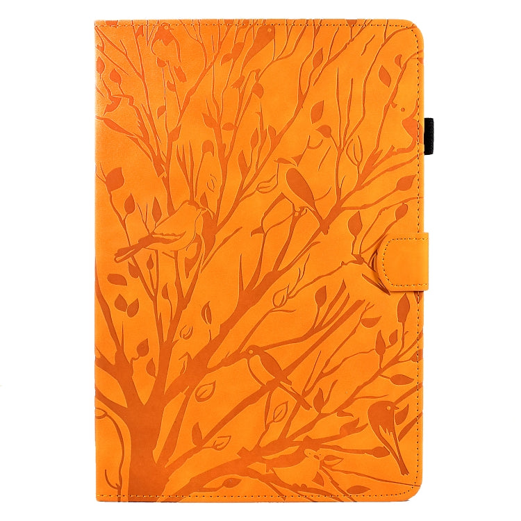 For Amazon Fire HD 10 Plus / HD 10 2021 Fortune Tree Pressure Flower PU Tablet Case with Wake-up / Sleep Function