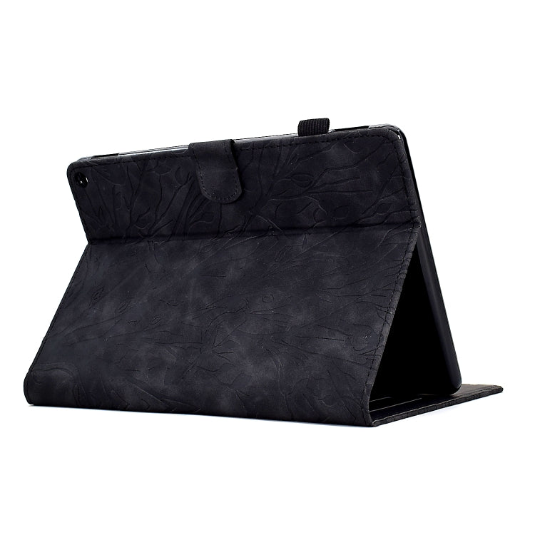 For Amazon Fire HD 10 Plus / HD 10 2021 Fortune Tree Pressure Flower PU Tablet Case with Wake-up / Sleep Function