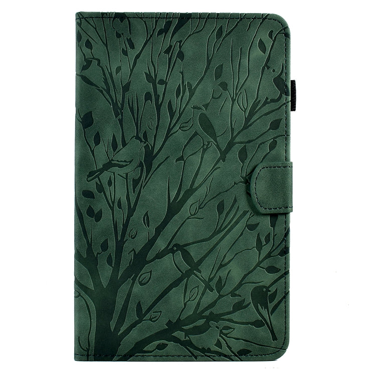 For Amazon Fire 7 2015 2017 2019 Fortune Tree Pressure Flower PU Tablet Case with Wake-up / Sleep Function