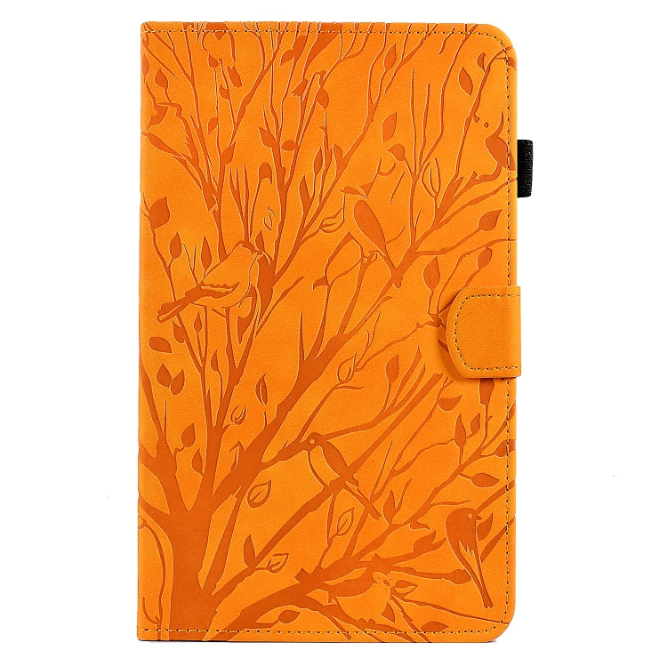 For Amazon Fire 7 2015 2017 2019 Fortune Tree Pressure Flower PU Tablet Case with Wake-up / Sleep Function