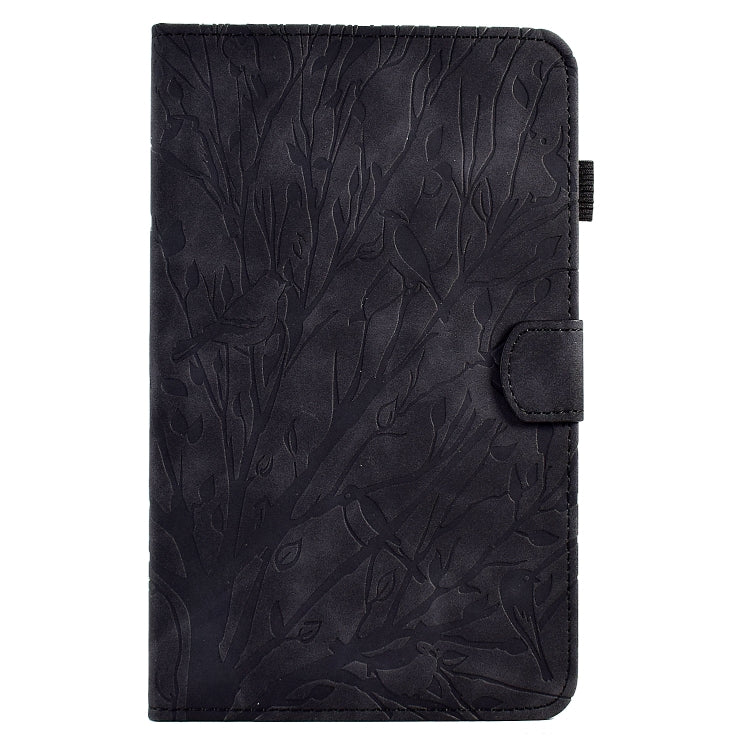 For Amazon Fire 7 2015 2017 2019 Fortune Tree Pressure Flower PU Tablet Case with Wake-up / Sleep Function