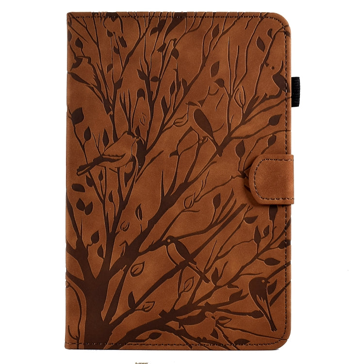 For Amazon Fire 7 2022 Fortune Tree Pressure Flower PU Tablet Case with Wake-up / Sleep Function