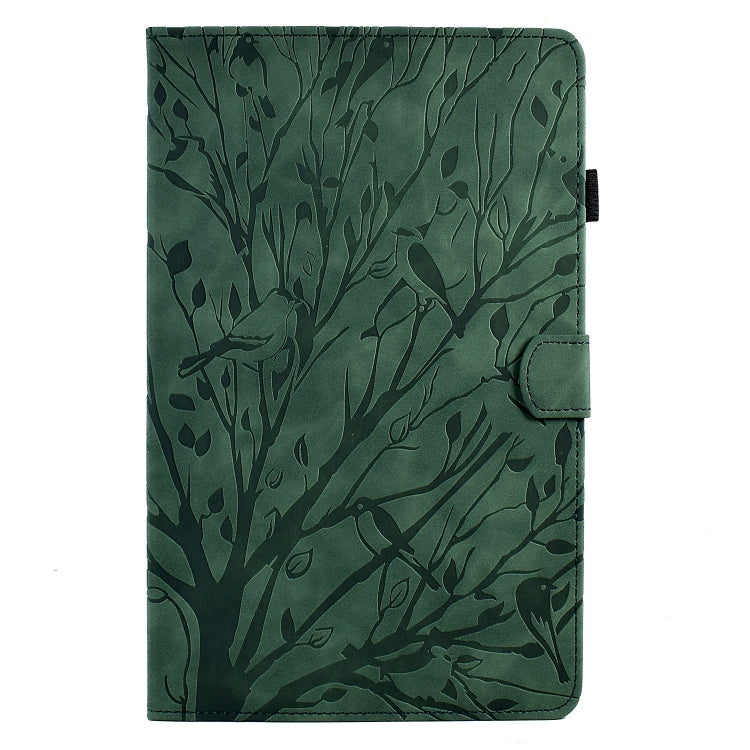 For Lenovo M10 HD 2nd X306X Fortune Tree Pressure Flower PU Tablet Case with Wake-up / Sleep Function