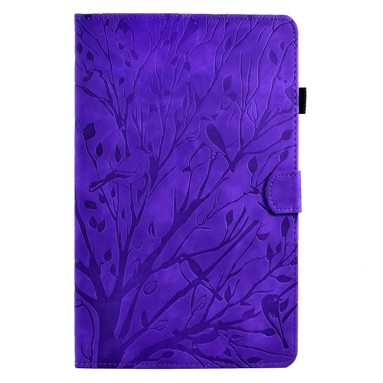 For Lenovo M10 HD 2nd X306X Fortune Tree Pressure Flower PU Tablet Case with Wake-up / Sleep Function