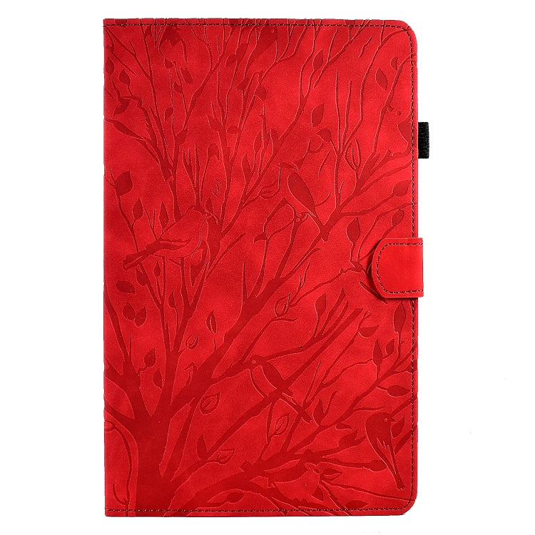 For Lenovo M10 HD 2nd X306X Fortune Tree Pressure Flower PU Tablet Case with Wake-up / Sleep Function