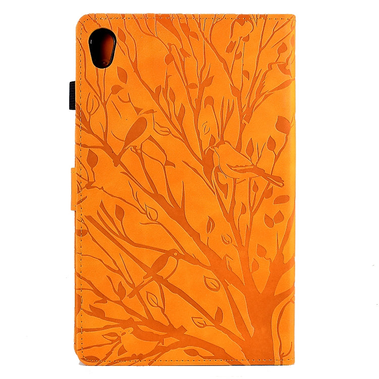 For Lenovo M10 HD 2nd X306X Fortune Tree Pressure Flower PU Tablet Case with Wake-up / Sleep Function