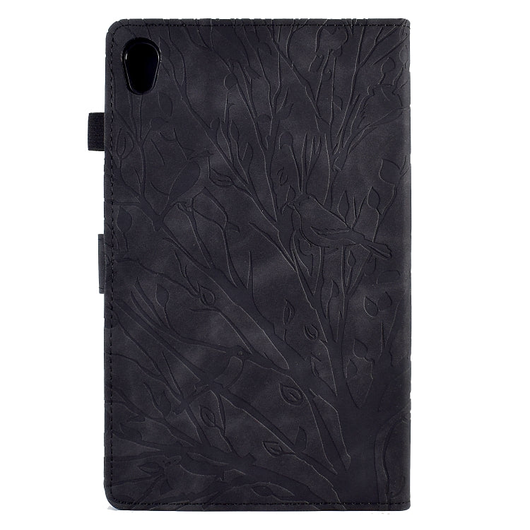 For Lenovo M10 HD 2nd X306X Fortune Tree Pressure Flower PU Tablet Case with Wake-up / Sleep Function