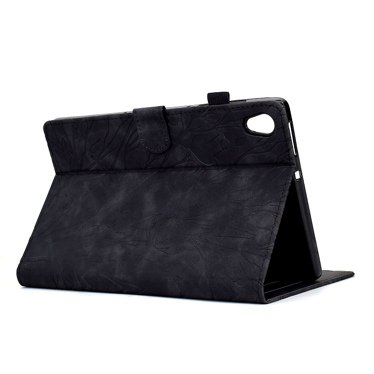 For Lenovo M10 HD 2nd X306X Fortune Tree Pressure Flower PU Tablet Case with Wake-up / Sleep Function