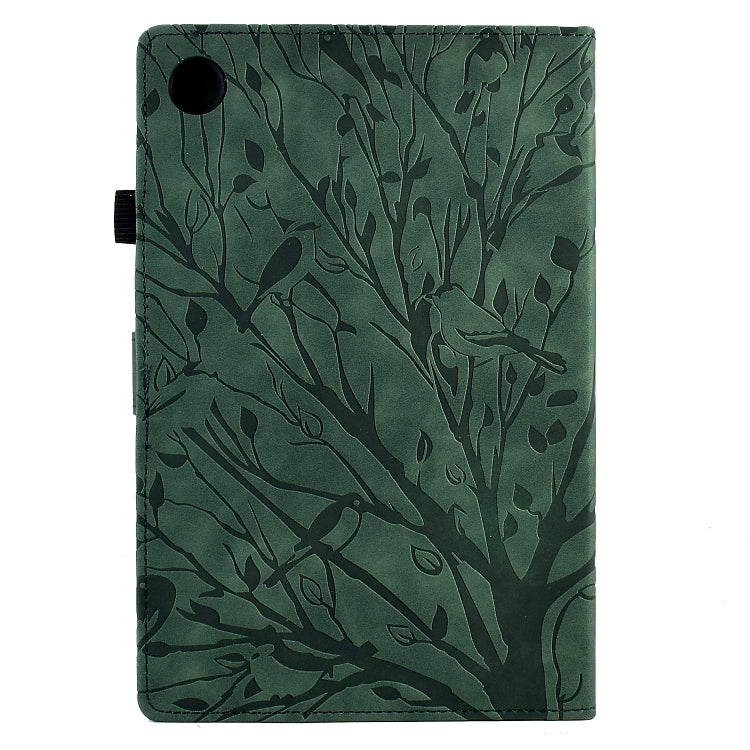 For Huawei Enjoy Tablet 2 / MatePad T 10 / MatePad T 10S / Honor Pad 6 / Honor Pad X6 Fortune Tree Pressure Flower PU Tablet Case