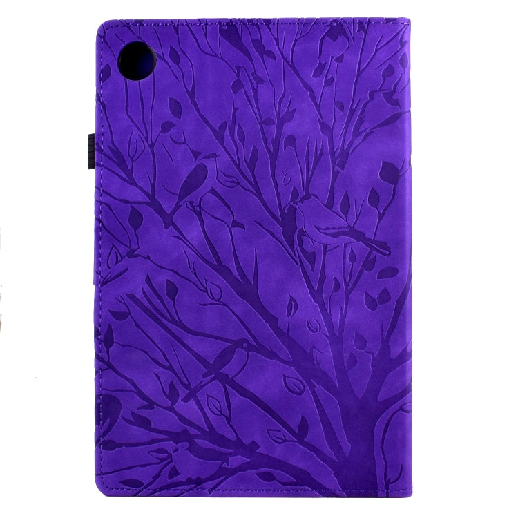 For Huawei Enjoy Tablet 2 / MatePad T 10 / MatePad T 10S / Honor Pad 6 / Honor Pad X6 Fortune Tree Pressure Flower PU Tablet Case