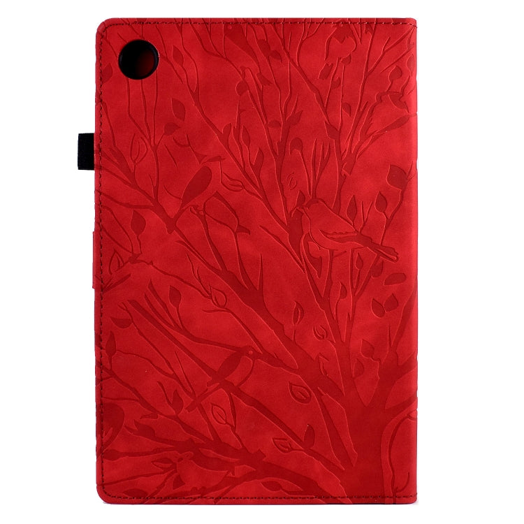 For Huawei Enjoy Tablet 2 / MatePad T 10 / MatePad T 10S / Honor Pad 6 / Honor Pad X6 Fortune Tree Pressure Flower PU Tablet Case