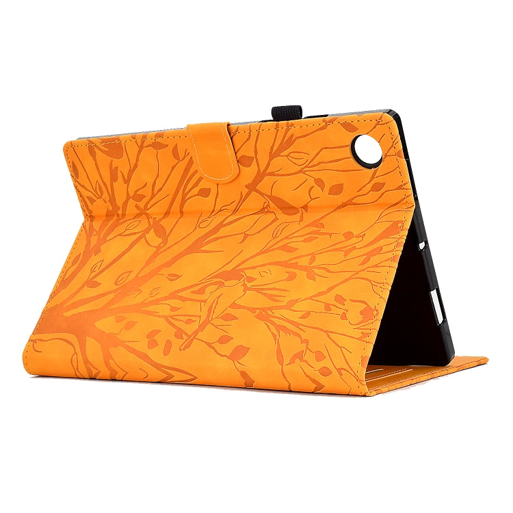 For Huawei Enjoy Tablet 2 / MatePad T 10 / MatePad T 10S / Honor Pad 6 / Honor Pad X6 Fortune Tree Pressure Flower PU Tablet Case