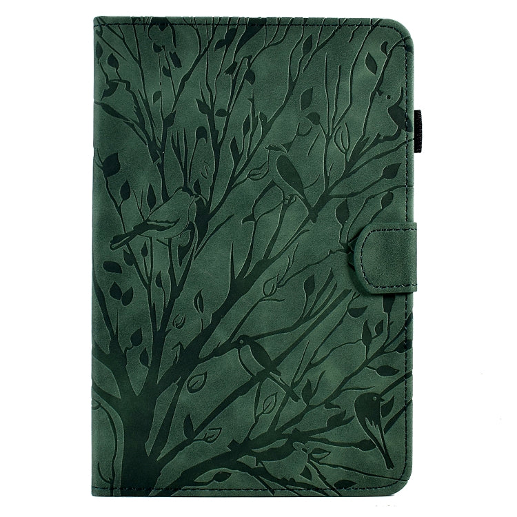 For iPad mini 1 / 2 / 3 / 4 / 5 Fortune Tree Pressure Flower PU Tablet Case with Wake-up / Sleep Function