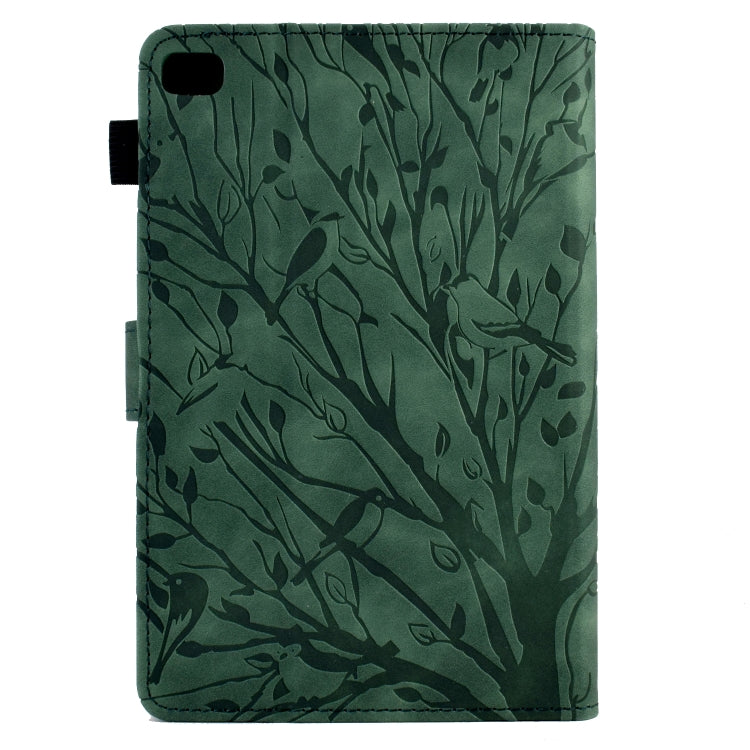 For iPad mini 1 / 2 / 3 / 4 / 5 Fortune Tree Pressure Flower PU Tablet Case with Wake-up / Sleep Function