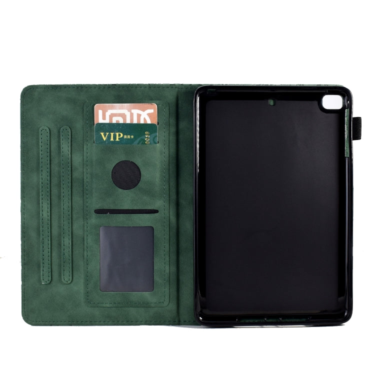 For iPad mini 1 / 2 / 3 / 4 / 5 Fortune Tree Pressure Flower PU Tablet Case with Wake-up / Sleep Function
