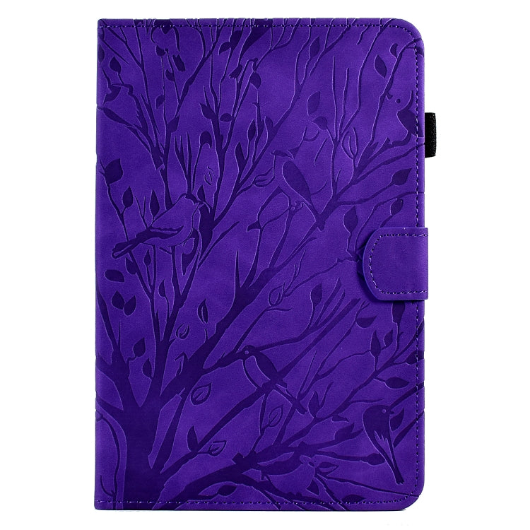For iPad mini 1 / 2 / 3 / 4 / 5 Fortune Tree Pressure Flower PU Tablet Case with Wake-up / Sleep Function