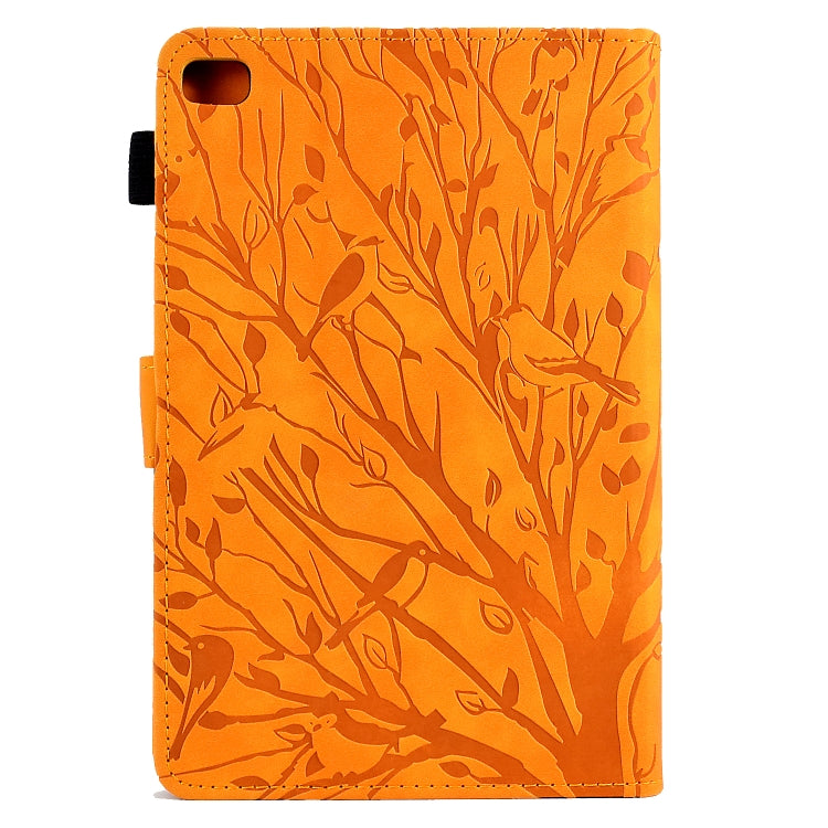 For iPad mini 1 / 2 / 3 / 4 / 5 Fortune Tree Pressure Flower PU Tablet Case with Wake-up / Sleep Function