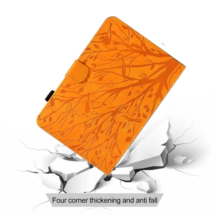 For iPad mini 1 / 2 / 3 / 4 / 5 Fortune Tree Pressure Flower PU Tablet Case with Wake-up / Sleep Function