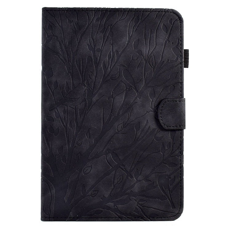 For iPad mini 1 / 2 / 3 / 4 / 5 Fortune Tree Pressure Flower PU Tablet Case with Wake-up / Sleep Function