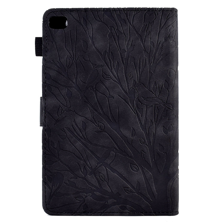 For iPad mini 1 / 2 / 3 / 4 / 5 Fortune Tree Pressure Flower PU Tablet Case with Wake-up / Sleep Function