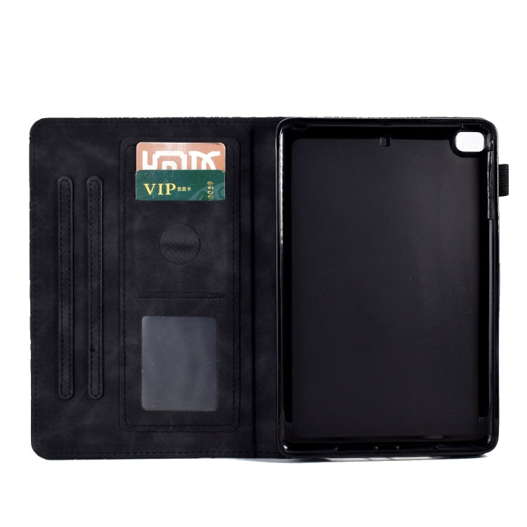 For iPad mini 1 / 2 / 3 / 4 / 5 Fortune Tree Pressure Flower PU Tablet Case with Wake-up / Sleep Function
