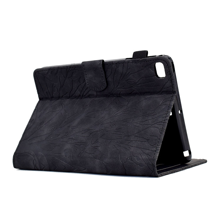 For iPad mini 1 / 2 / 3 / 4 / 5 Fortune Tree Pressure Flower PU Tablet Case with Wake-up / Sleep Function