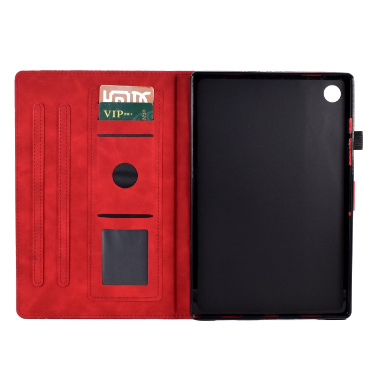 For Lenovo Tab M10 Gen 3 Fortune Tree Pressure Flower PU Tablet Case with Wake-up / Sleep Function