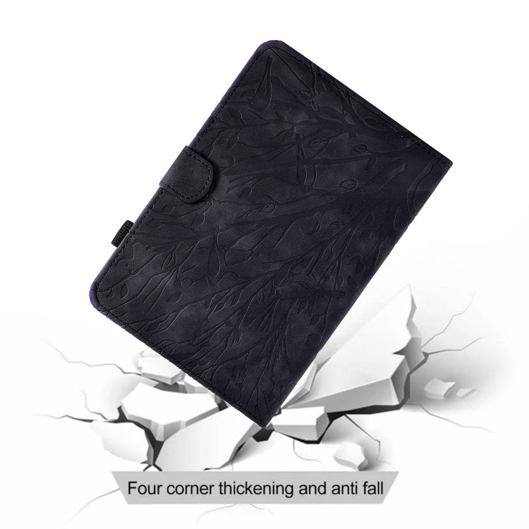 For Lenovo Tab M10 Gen 3 Fortune Tree Pressure Flower PU Tablet Case with Wake-up / Sleep Function