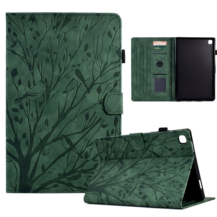 For Samsung Galaxy Tab A7 Lite Fortune Tree Pressure Flower PU Tablet Case