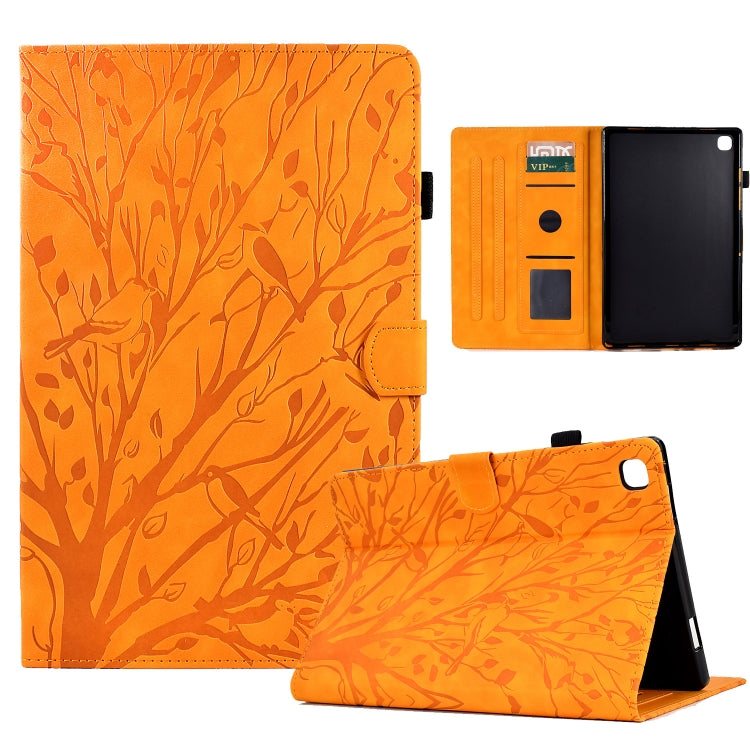 For Samsung Galaxy Tab A7 Lite Fortune Tree Pressure Flower PU Tablet Case