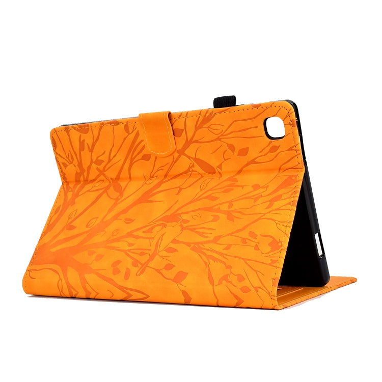 For Samsung Galaxy Tab A7 Lite Fortune Tree Pressure Flower PU Tablet Case