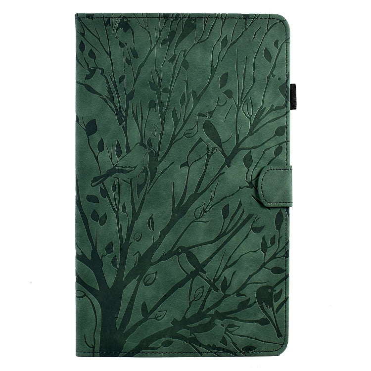 For Samsung Galaxy Tab A 10.1 2016 Fortune Tree Pressure Flower PU Tablet Case with Wake-up / Sleep Function