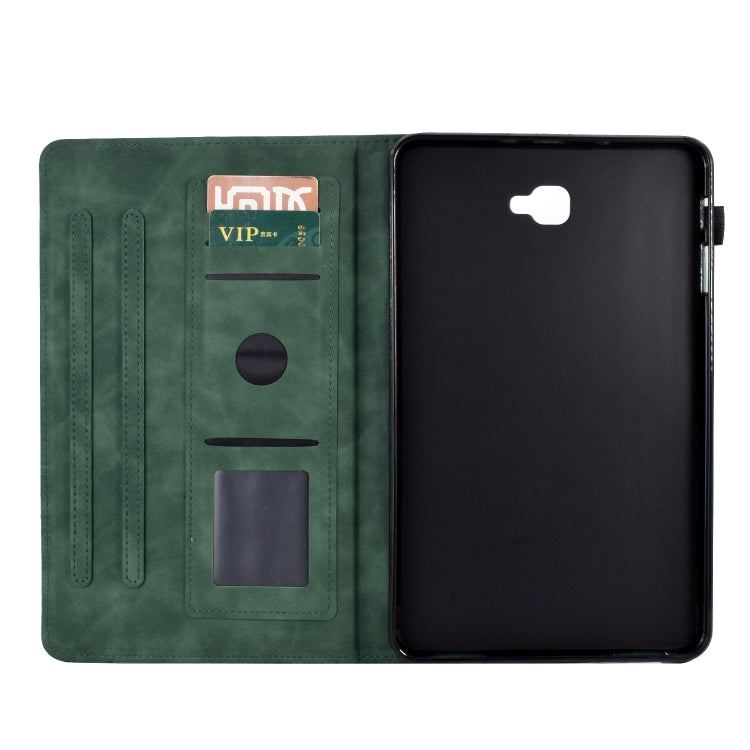 For Samsung Galaxy Tab A 10.1 2016 Fortune Tree Pressure Flower PU Tablet Case with Wake-up / Sleep Function