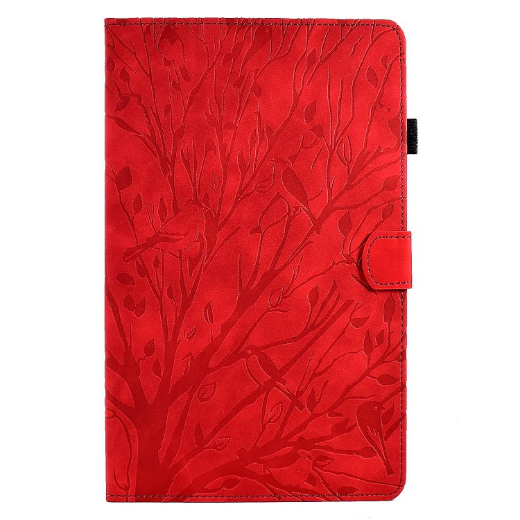For Samsung Galaxy Tab A 10.1 2016 Fortune Tree Pressure Flower PU Tablet Case with Wake-up / Sleep Function