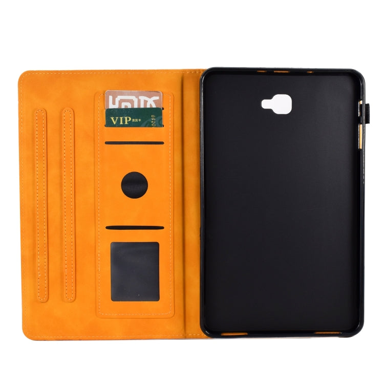For Samsung Galaxy Tab A 10.1 2016 Fortune Tree Pressure Flower PU Tablet Case with Wake-up / Sleep Function