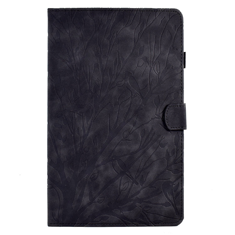 For Samsung Galaxy Tab A 10.1 2016 Fortune Tree Pressure Flower PU Tablet Case with Wake-up / Sleep Function