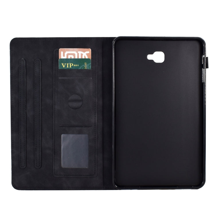 For Samsung Galaxy Tab A 10.1 2016 Fortune Tree Pressure Flower PU Tablet Case with Wake-up / Sleep Function