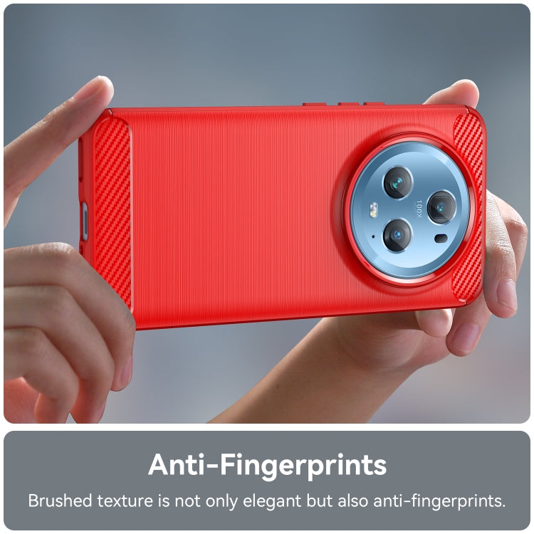 For Honor Magic5 Pro Brushed Texture Carbon Fiber TPU Phone Case