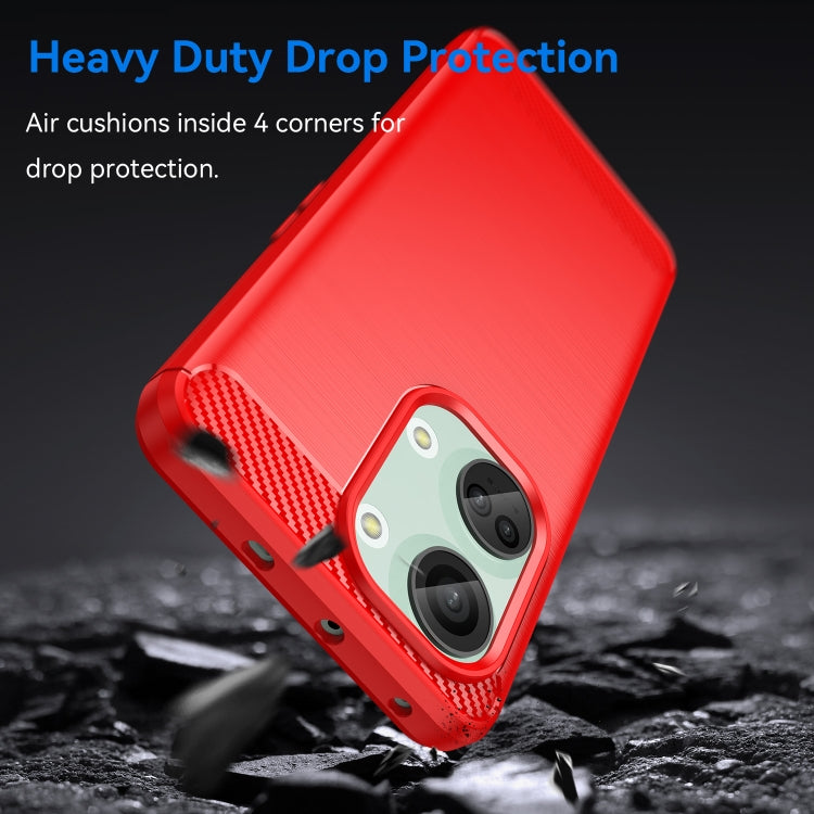 For OnePlus Ace 2 Brushed Texture Carbon Fiber TPU Phone Case