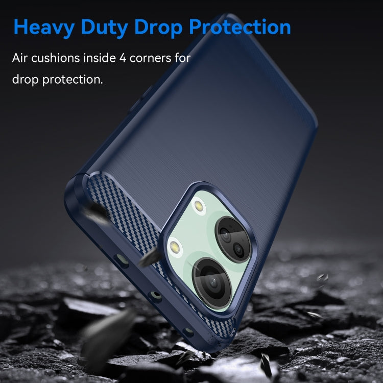 For OnePlus 11R Brushed Texture Carbon Fiber TPU Phone Case