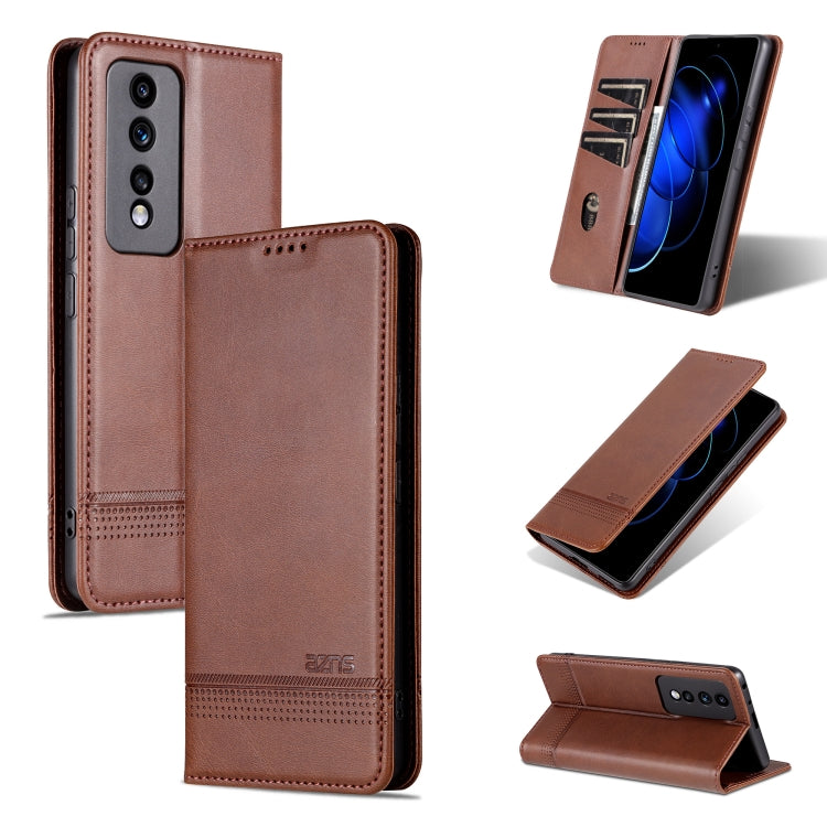 For Honor 80 GT AZNS Magnetic Calf Texture Flip Leather Phone Case