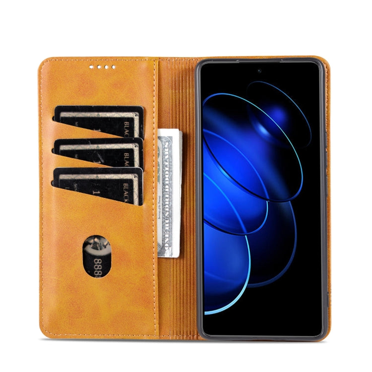For Honor 80 GT AZNS Magnetic Calf Texture Flip Leather Phone Case