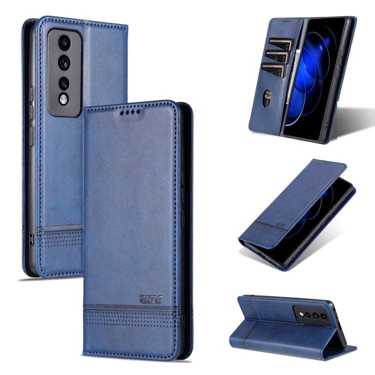 For Honor 80 GT AZNS Magnetic Calf Texture Flip Leather Phone Case
