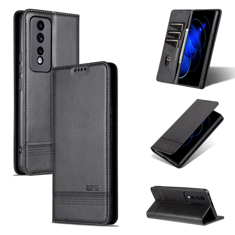 For Honor 80 GT AZNS Magnetic Calf Texture Flip Leather Phone Case