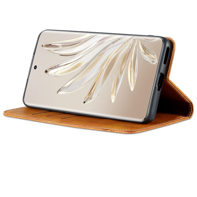 For Honor 90 Pro AZNS Magnetic Calf Texture Flip Leather Phone Case