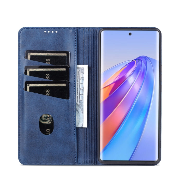 For Honor X50 AZNS Magnetic Calf Texture Flip Leather Phone Case