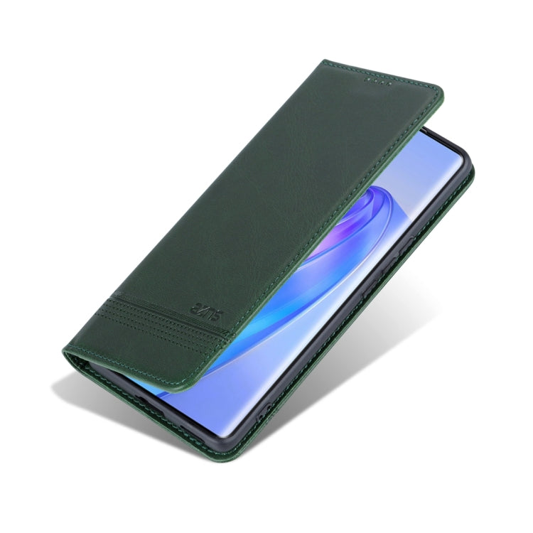 For Honor X50 AZNS Magnetic Calf Texture Flip Leather Phone Case